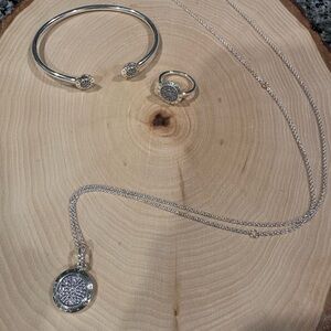 Pandora Silver Necklace and Jewelry Set